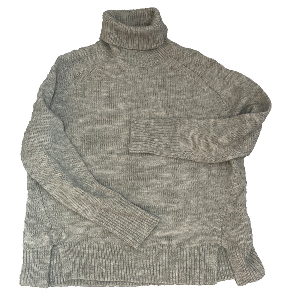 J. Crew Turtleneck Sweater in Supersoft Yarn Size XS Gray Wool Alpaca Classic